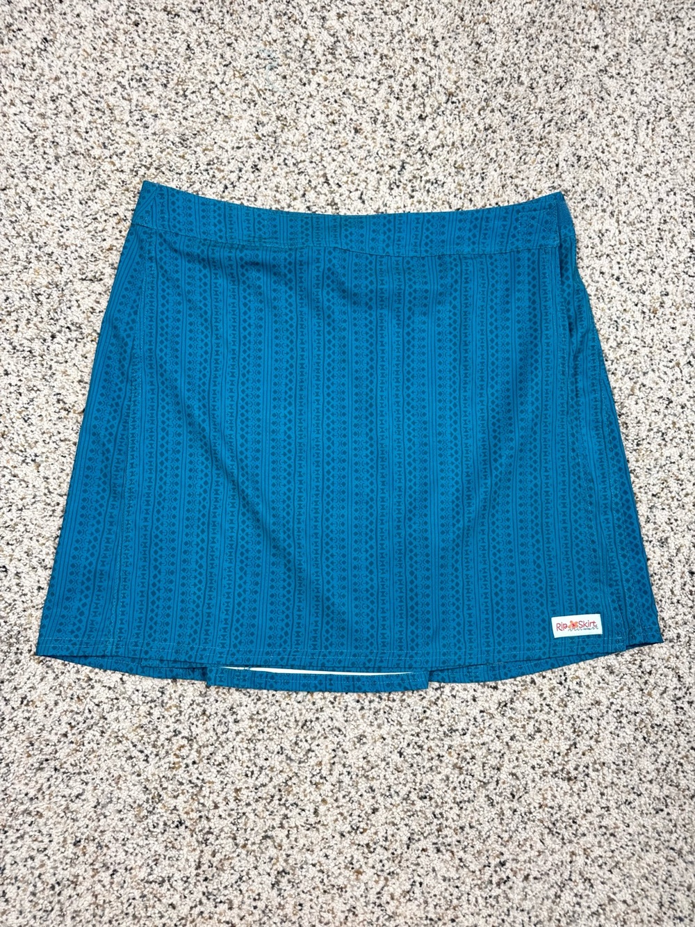 Rip Skirt Hawaii Skirt Womens large Blue Geometric Wrap Travel Quick Dry Vaca